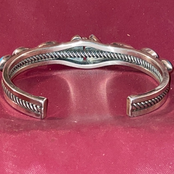 Sterling Silver and Turquoise Cuff Bracelet - Picture 4 of 4
